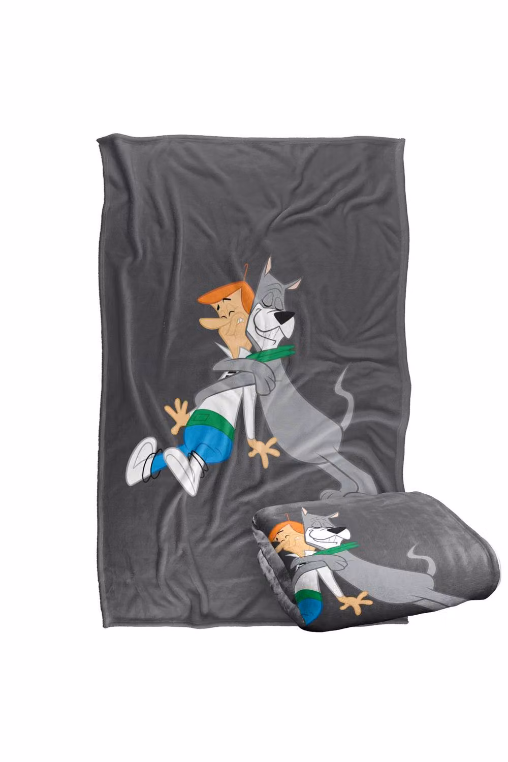 Warner Bros. The Jetsons Astro Hugging George Super Soft Fluffy Polyester Throw Blanket in Grey and Multicolour, Extra Large – 2