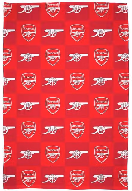 Arsenal FC Red Checked Polyester Fleece Baby Blanket – 1