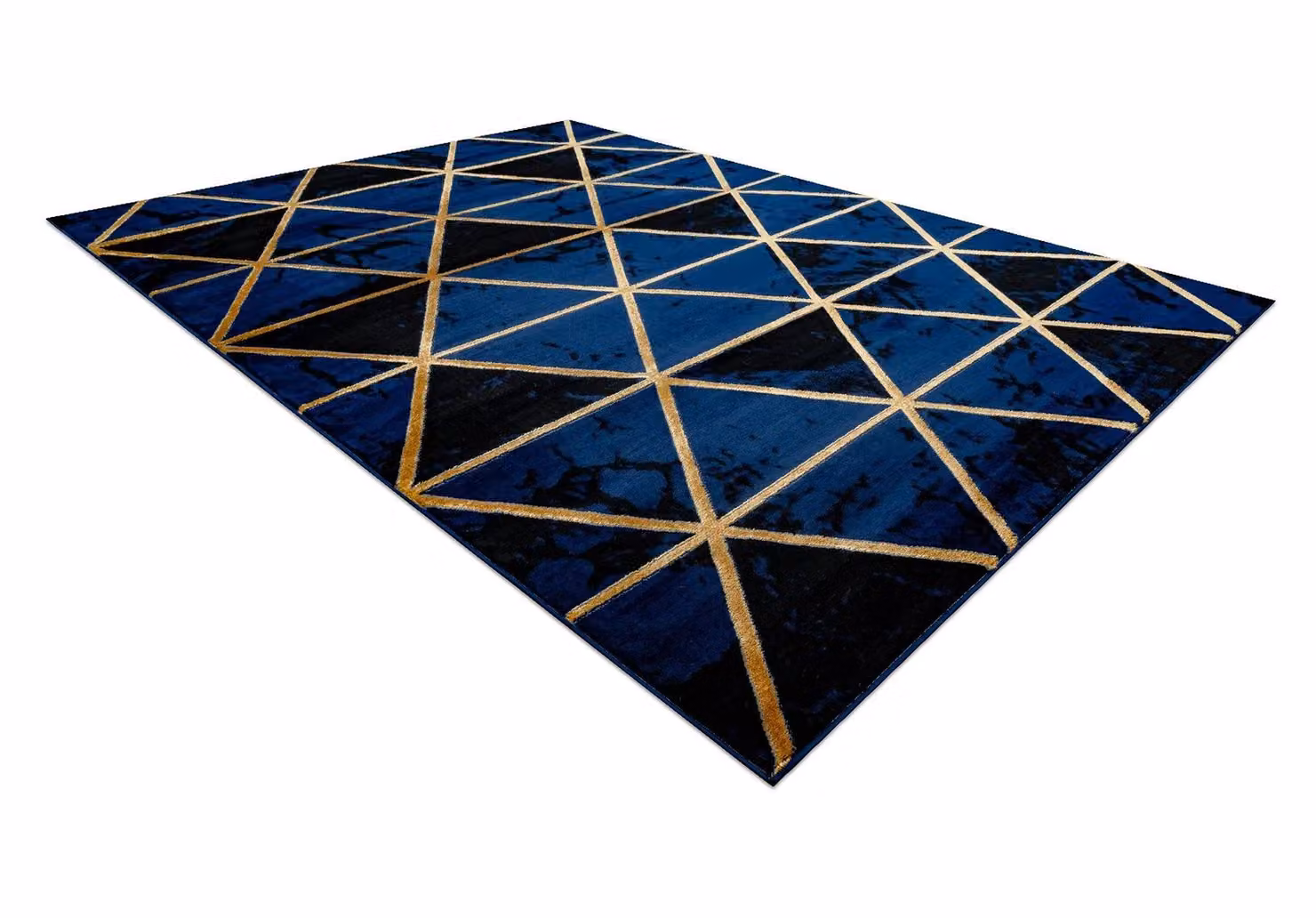 RugsX Emerald Blue Geometric Rectangular Rug, W: 120 cm, L: 170 cm – 4