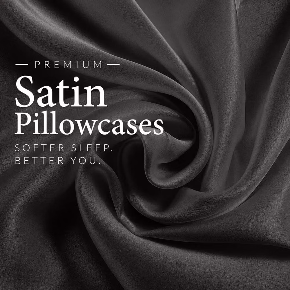 Pamposh Set of 6 Luxury Mako Satin Silk Pillowcases in Grey – 3