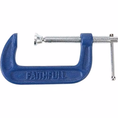 Faithfull Medium-Duty SG Iron G-Clamp, 50mm, Multi Colour