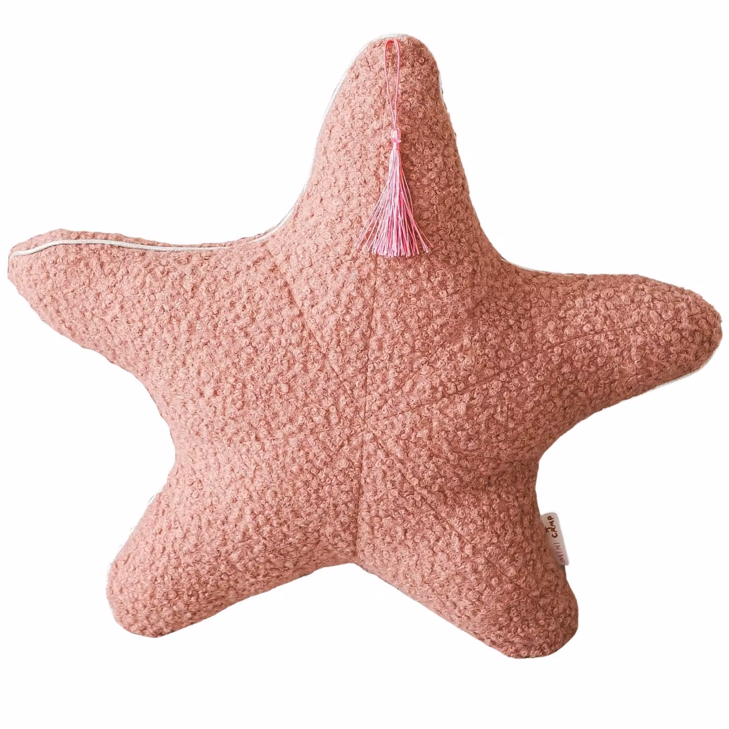 MiniCamp Boucle Starfish Cushion in Pink with Star Pattern, W/D/H: 48 x 40 x 1 cm – 2