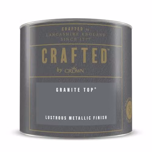 Crown Crafted Metallic Granite Pewter Paint Tester Sample, 125ml, Silver Grey – 3