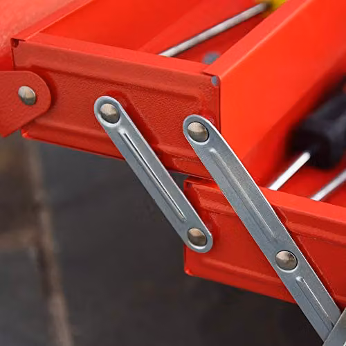 DURHAND Red Metal Cantilever Toolbox with 3 Tiers and 5 Trays, W: 45 cm, D: 20 cm, H: 34.5 cm – 4
