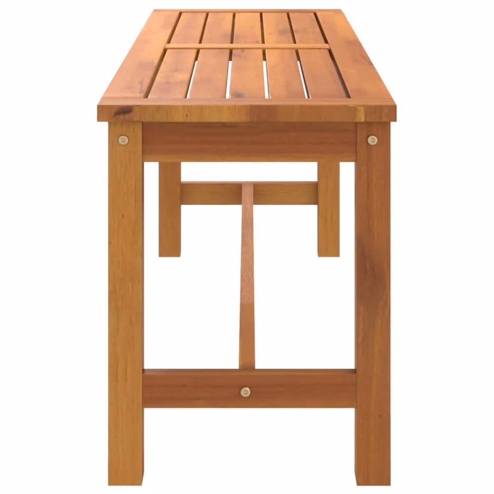 Berkfield Home Garden Bench in Brown Solid Acacia Wood, W/D/H: 110 x 35 x 45 cm – 3