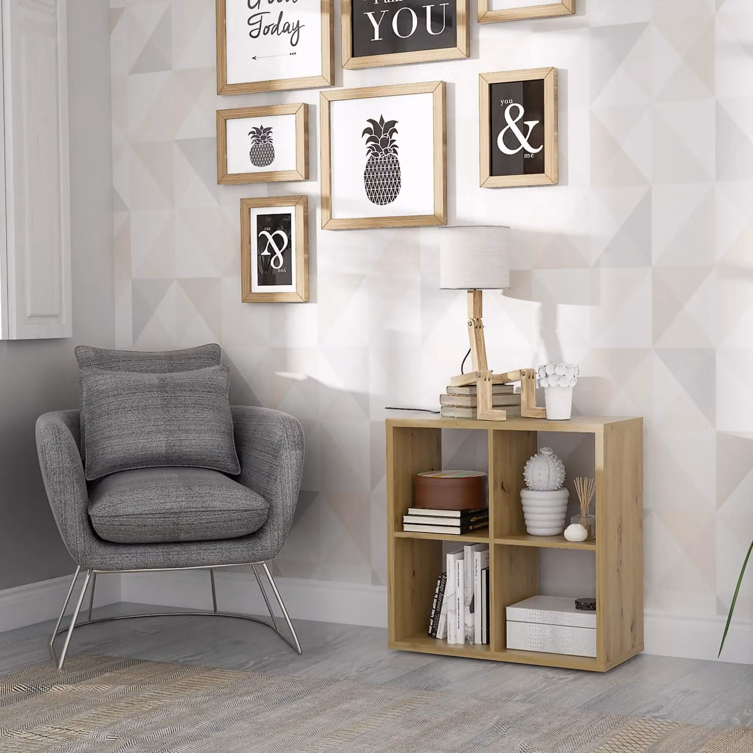 Furniture To Go Mauro 2x2 Cube Storage Unit in Brown – 2