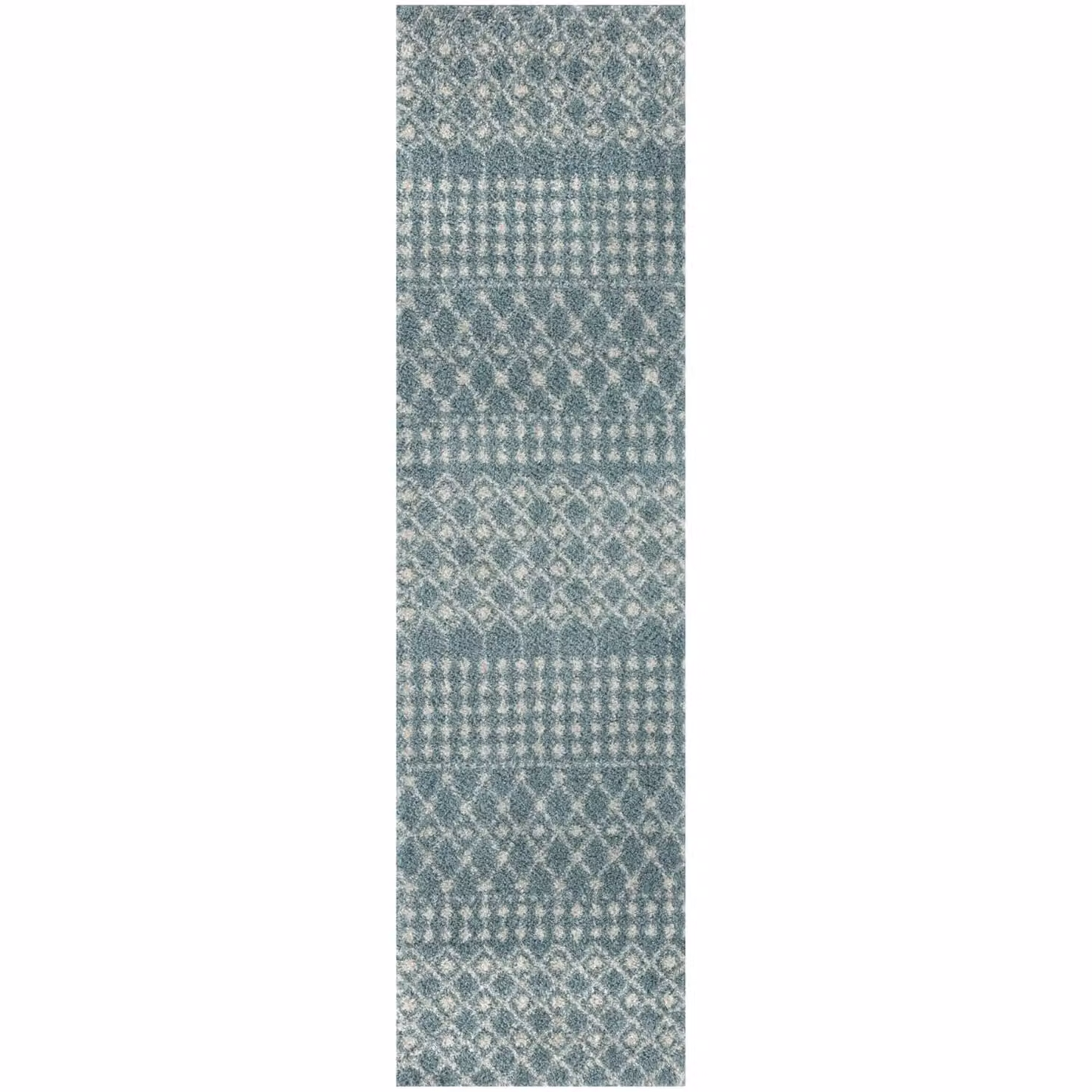 THE RUGS Soft Moroccan Diamond Shaggy Square Rug in Duck Egg Blue, W x W: 120 x 120 cm – 2