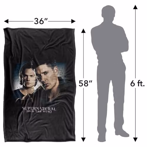 LOGOVISION Supernatural Sam and Dean Hunting Silky Touch Super Soft Fleece Throw Blanket, Multicolour, W: 91 cm, D: 147 cm – 3