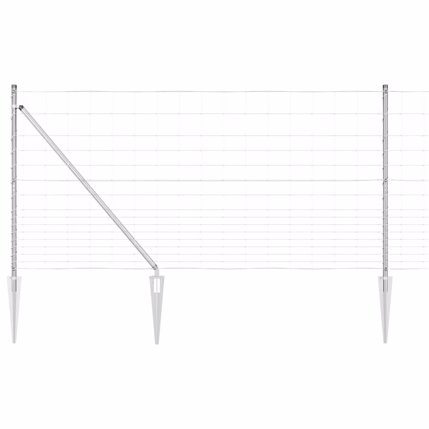Berkfield Home Field Fence Galvanised Steel in Silver, H: 120 cm, L: 25 m – 2