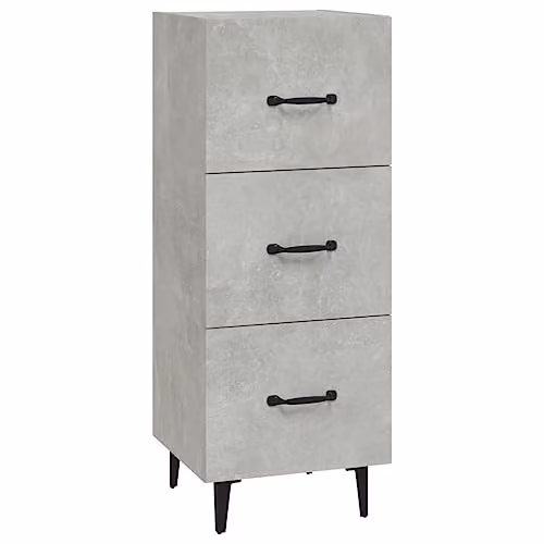 vidaXL Sideboard in Concrete Grey, Engineered Wood, W/D/H: 34.5 x 34.5 x 90 cm – 2