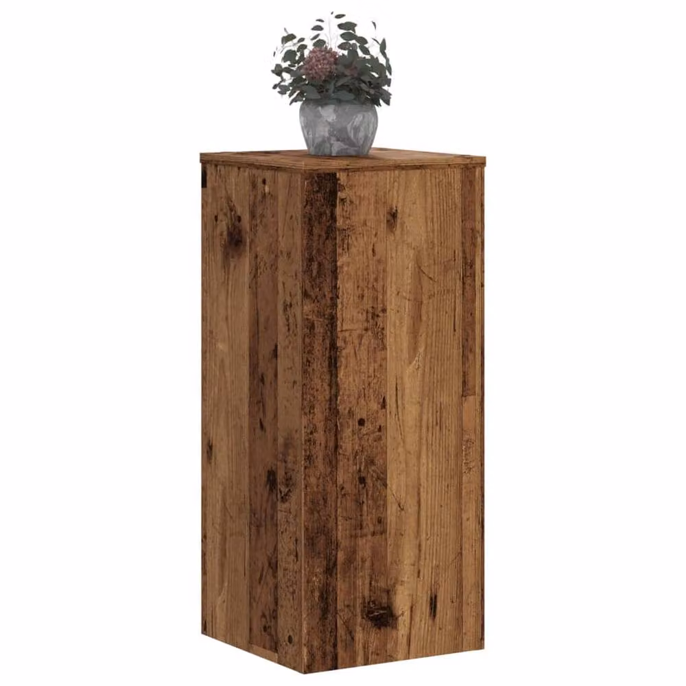Berkfield Home Set of 2 Modern Square Plant Stands in Brown Wood, W/D/H: 30 x 30 x 70 cm – 3