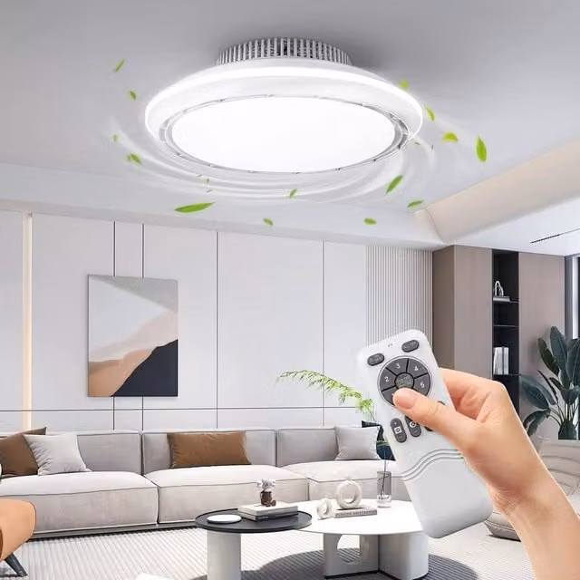 EONLION Large 6-Speed LED Ceiling Fan with Integrated Lighting in White – 1