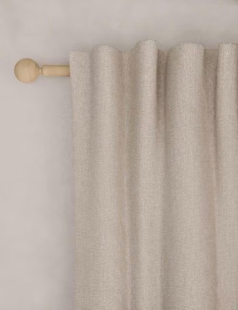 M&S Brushed Multiway Blackout Thermal Curtains in Beige