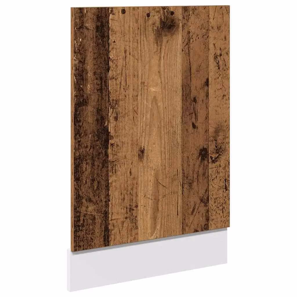 Berkfield Home Dishwasher Panel in Old Wood Brown, Engineered Wood, W/D/H: 45 x 3 x 67 cm – 2