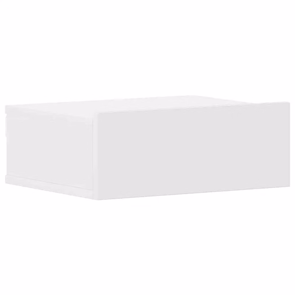 Berkfield Home Classic Floating Nightstand, White, W/D/H: 40 x 30 x 15 cm – 2