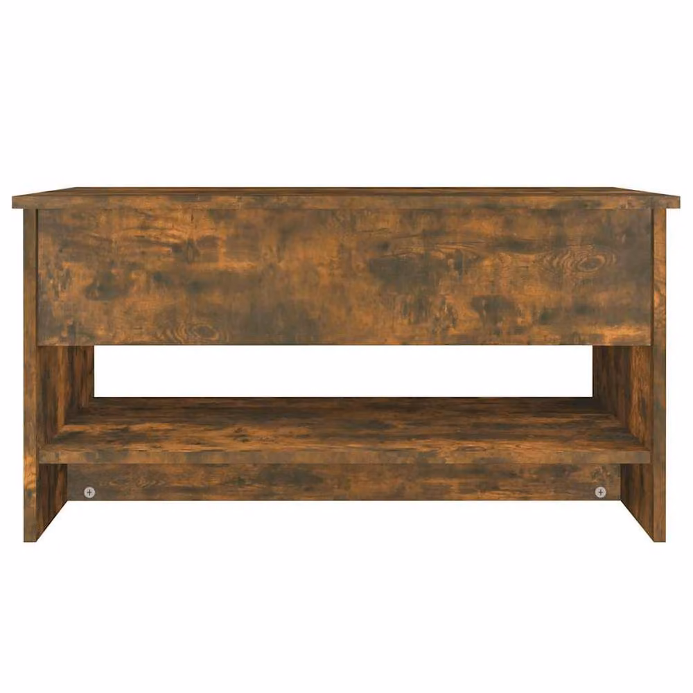 Berkfield Home Smoked Oak Coffee Table in Brown, W/D/H: 80 x 50 x 40 cm – 4