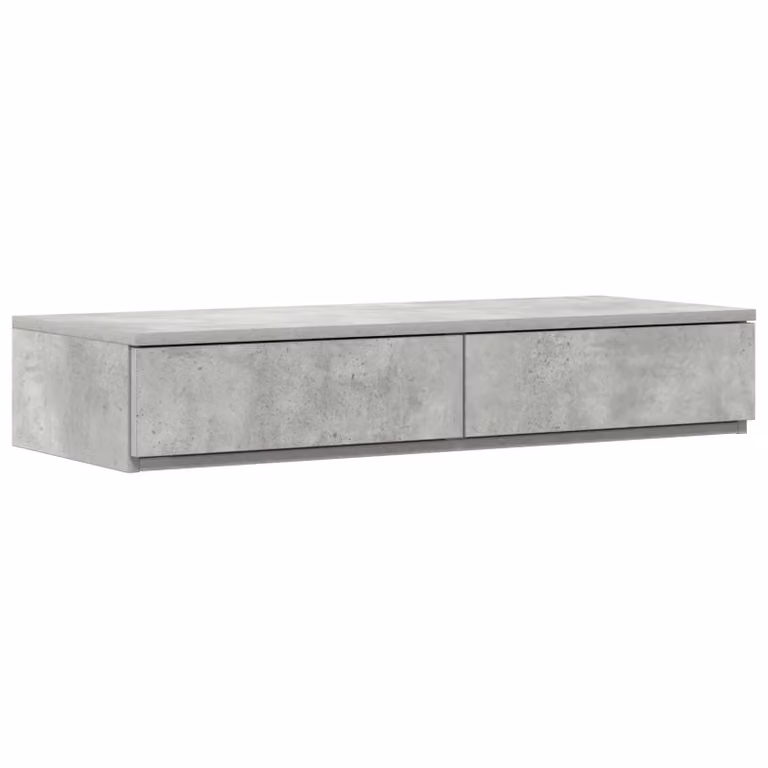 Berkfield Home Bed Drawers in Concrete Grey, W: 80 cm, D: 36.5 cm, H: 16.5 cm