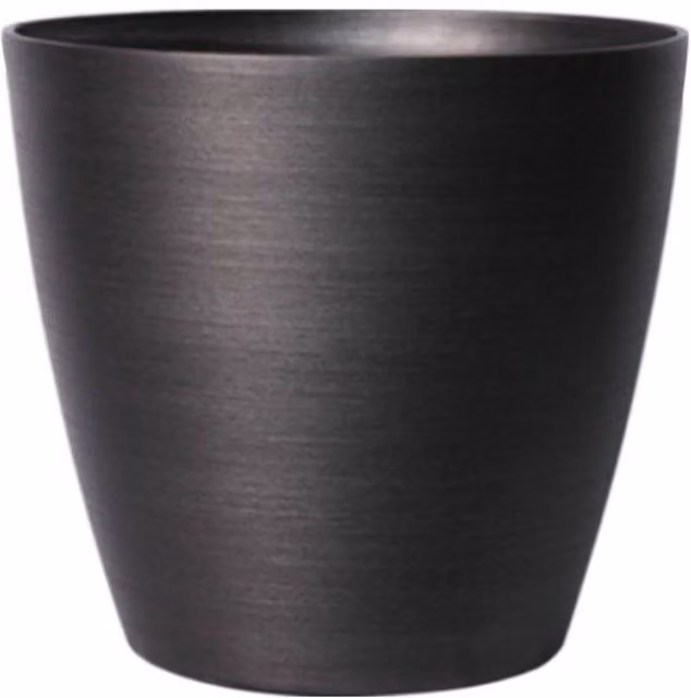 KDMD Dark Grey Metallic Look Planter Pot, Diameter: 19.5 cm – 1