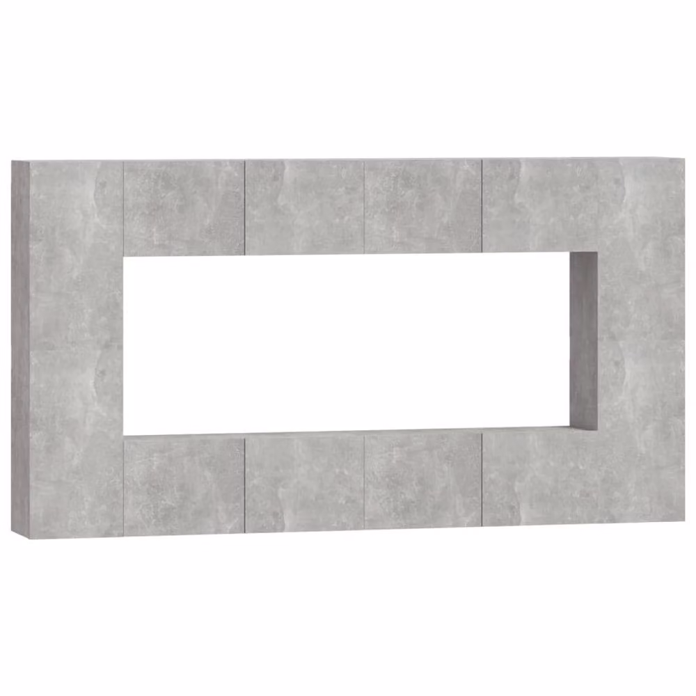 Berkfield Home Classic 8 Piece TV Cabinet Set in Grey Matt MDF – 2