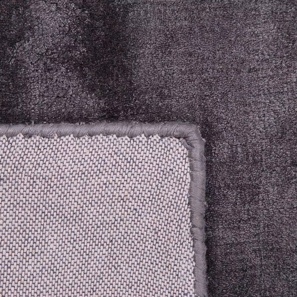Wyld and Coco Hand-Woven Viscose and Cotton Rectangular Rug in Grey, W: 80 cm, L: 150 cm – 4