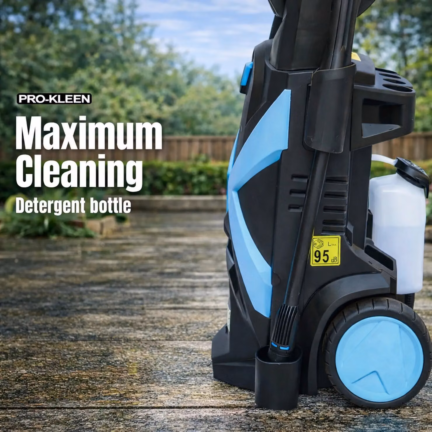 Pro-Kleen Electric Pressure Washer in Black, 2200W with 165 Bar Max Pressure and 8m Hose – 8