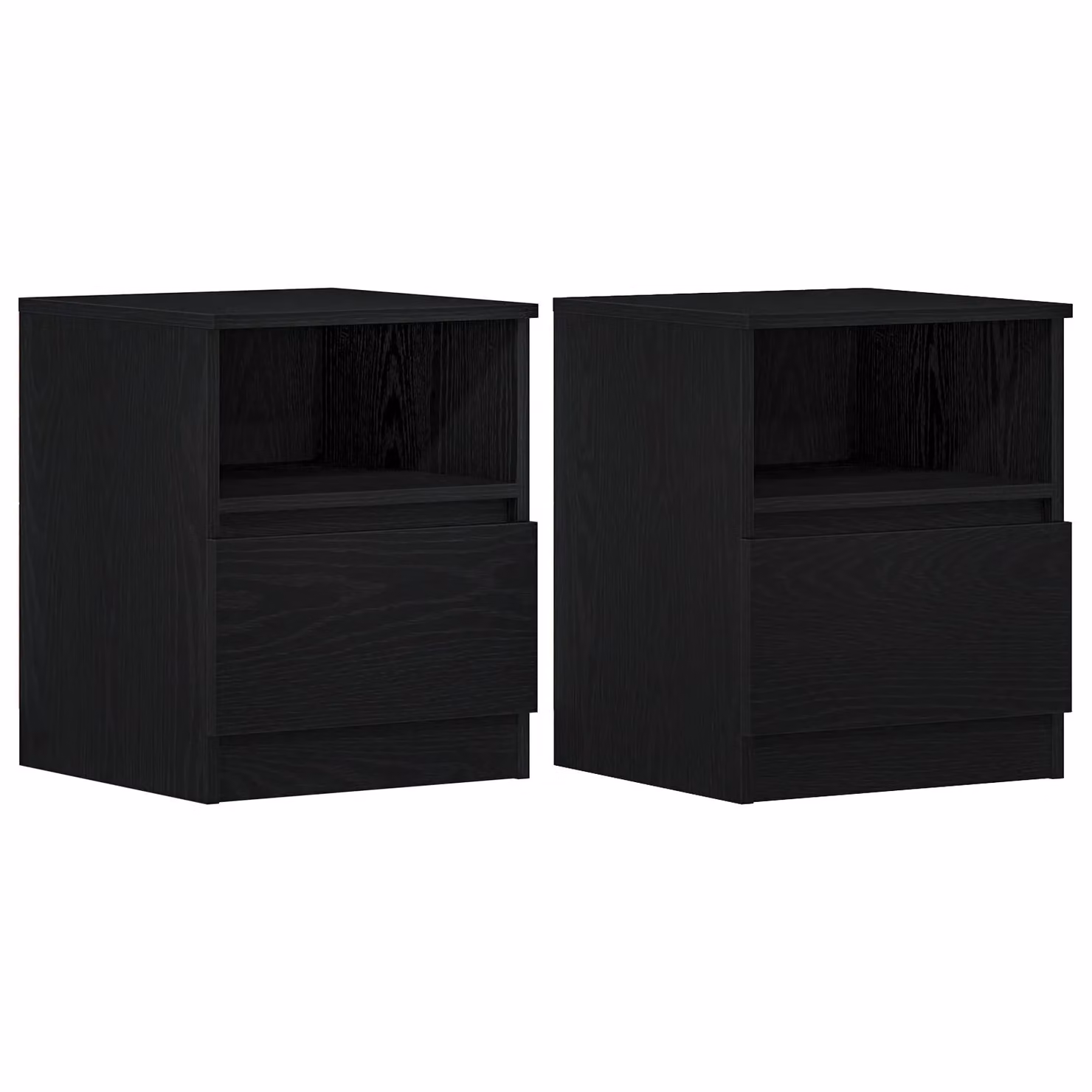 Berkfield Home Modern Black Oak Nightstands 2-Pack, W/D/H: 40 x 40 x 50 cm – 3