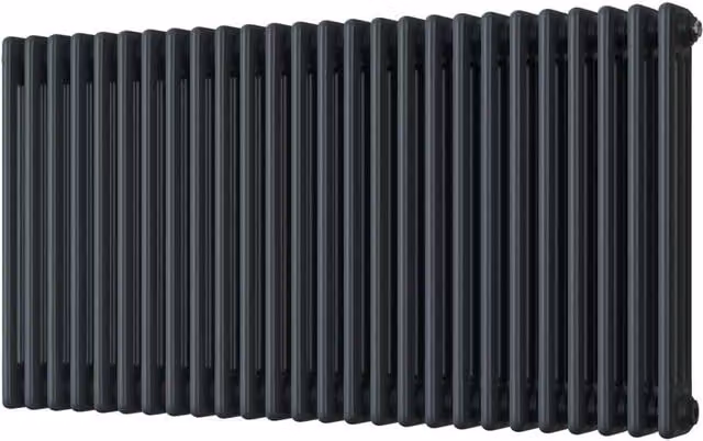 UK Radiators Anthracite Steel Horizontal 3 Column Radiator H600mm x W1177mm