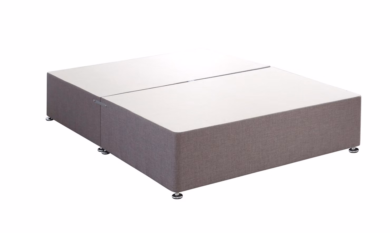 Bedmaster Grey Upholstered Fabric 4 Drawer Divan Base W/D/H: 140 x 200 cm
