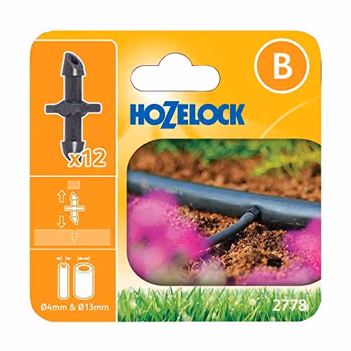 Hozelock Plastic Straight Repair Connector for 4mm Pipe, Pack of 12, Yellow and Black – 1