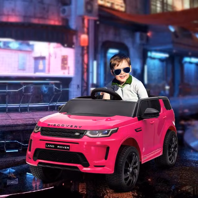 AIYAPLAY Land Rover Licensed Kids Electric Ride On Car with Light and Sound, Pink