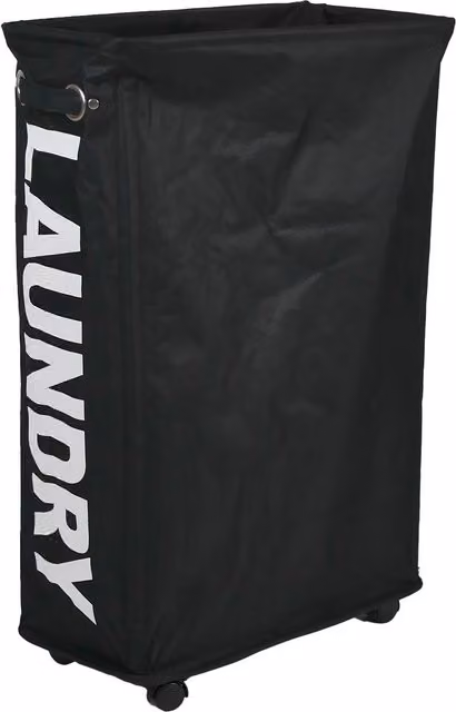 Libbi Lou Laundry Tote Bag with Wheels, 55L, Black – 1