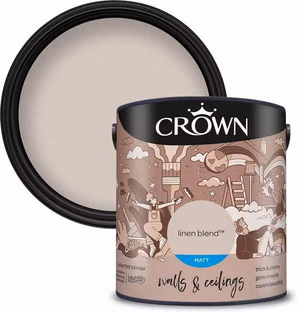 Crown Beige Matt Emulsion Dispersion Paint 2.5l