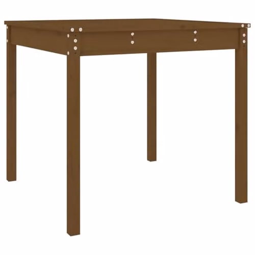 vidaXL Square Garden Table in Honey Brown Solid Pine, W/D/H: 82.5 x 82.5 x 76 cm