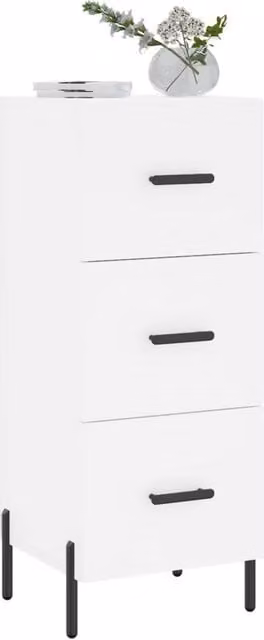 Berkfield Home White Modern Sideboard, W/D/H: 34.5 x 34 x 90 cm