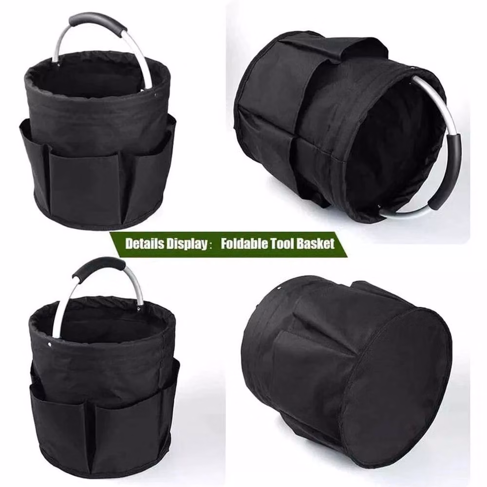 Havendro Black Fabric Cleaning Caddy with Handles – 3