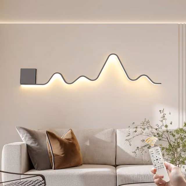 Garwarm Modern Dimmable LED Wall Sconce in Black, 30W – 1
