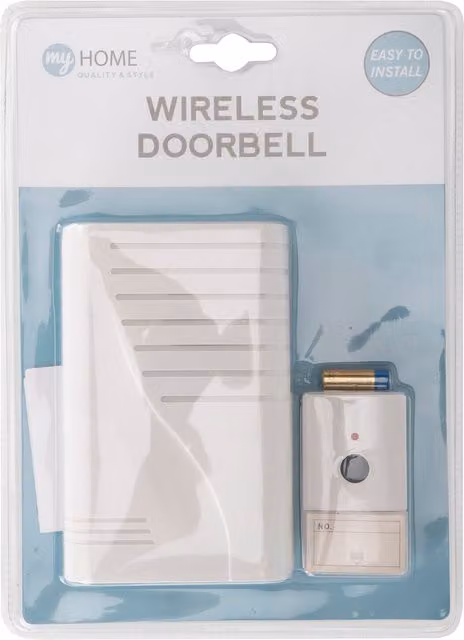 My Home Wireless Battery Operated Doorbell in White