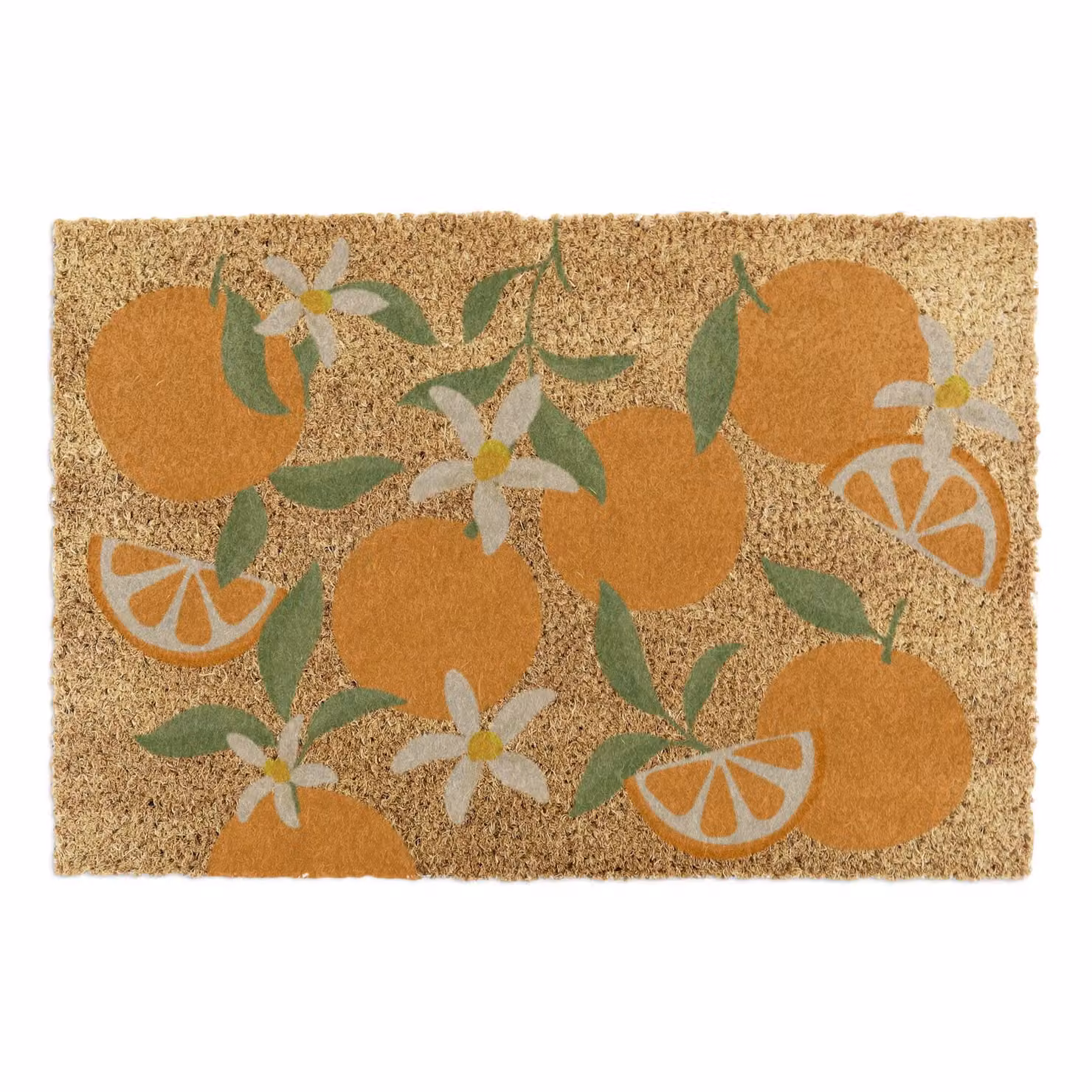 Artsy Mats Orange Pattern Coir Doormat in Brown, W/D: 90 x 60 cm – 2
