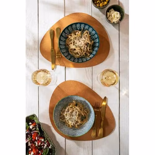 Mikasa Mixed Folk Multicolour Glazed Stoneware Coupe Pasta Bowl, 21 cm – 2