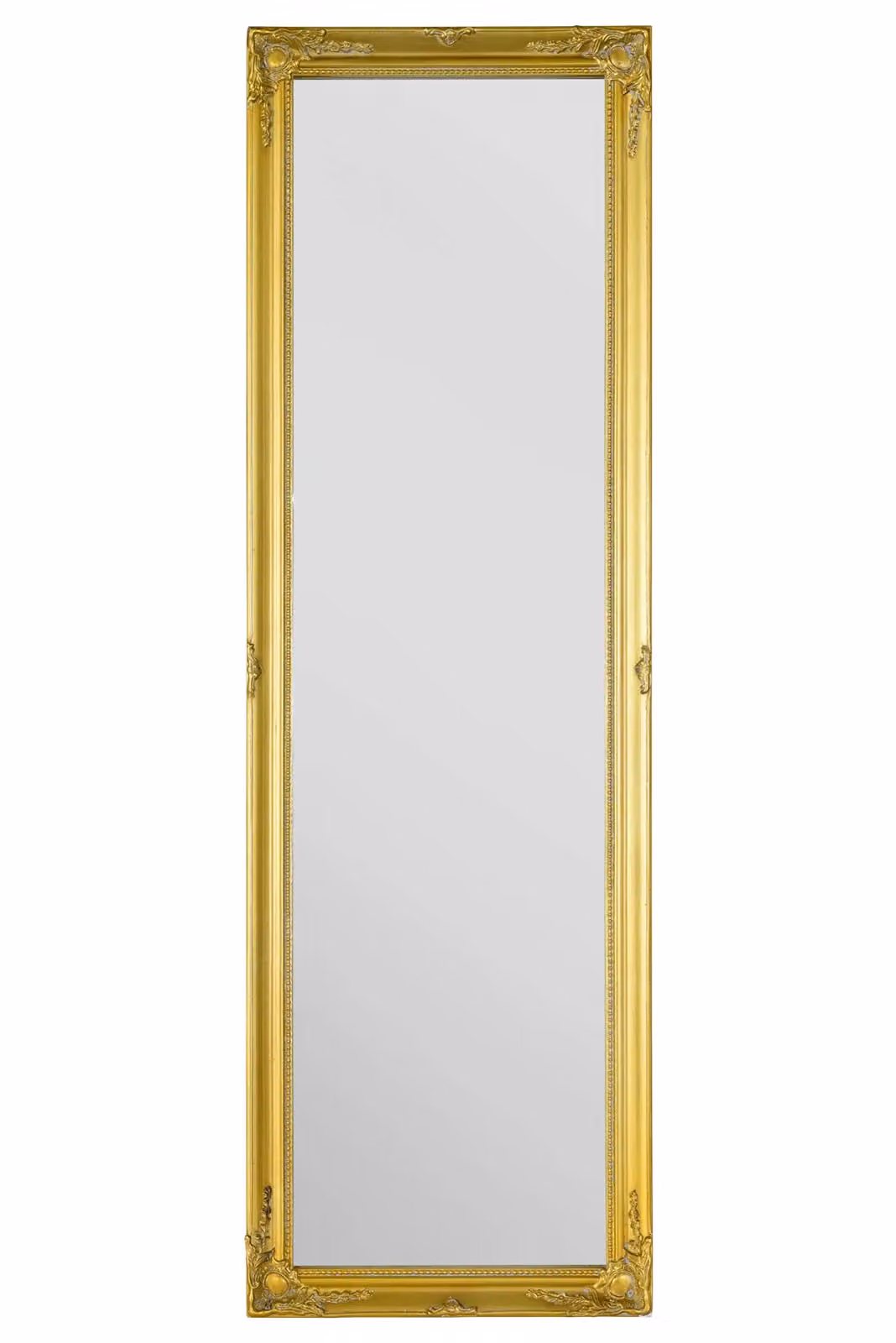 MirrorOutlet Fraser Gold Beaded Dress Mirror, Gold, W: 41 cm, H: 122 cm – 2