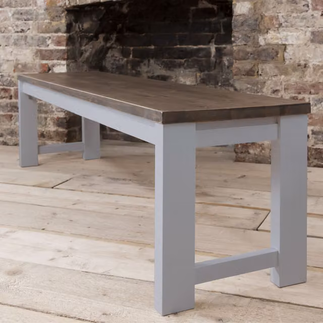 Noa and Nani Hever Grey Pine Wood Dining Bench