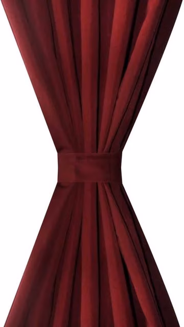 Berkfield Home Bordeaux Micro-Satin Curtain Set, 2 Pieces, Red, W: 140 cm, H: 175 cm – 1