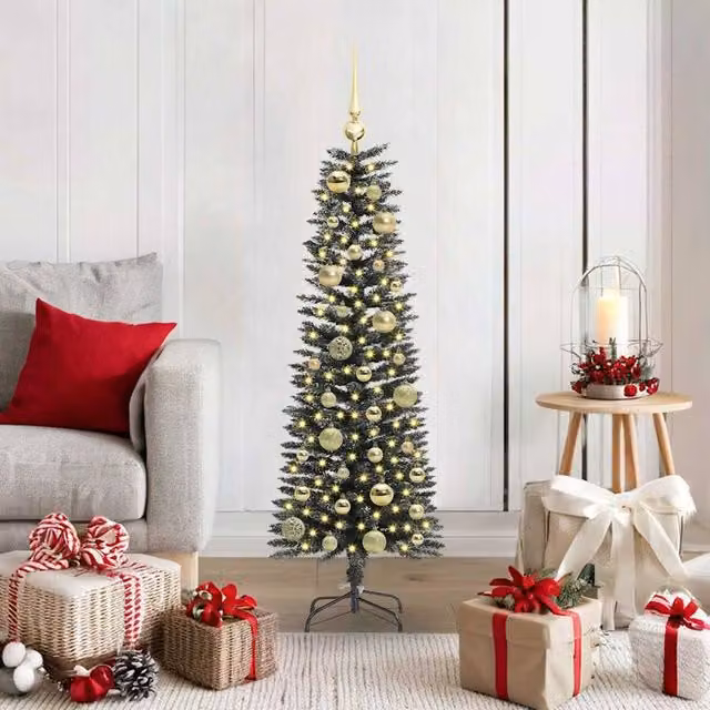 Berkfield Home Artificial Christmas Tree with Stand, Green, H 120 x W 40.5 x D 40.5 cm – 1