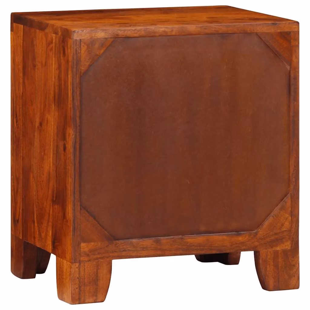 Berkfield Home Set of 2 Acacia Wood Bedside Cabinets in Brown, W/D/H: 40 x 30 x 45 cm – 4