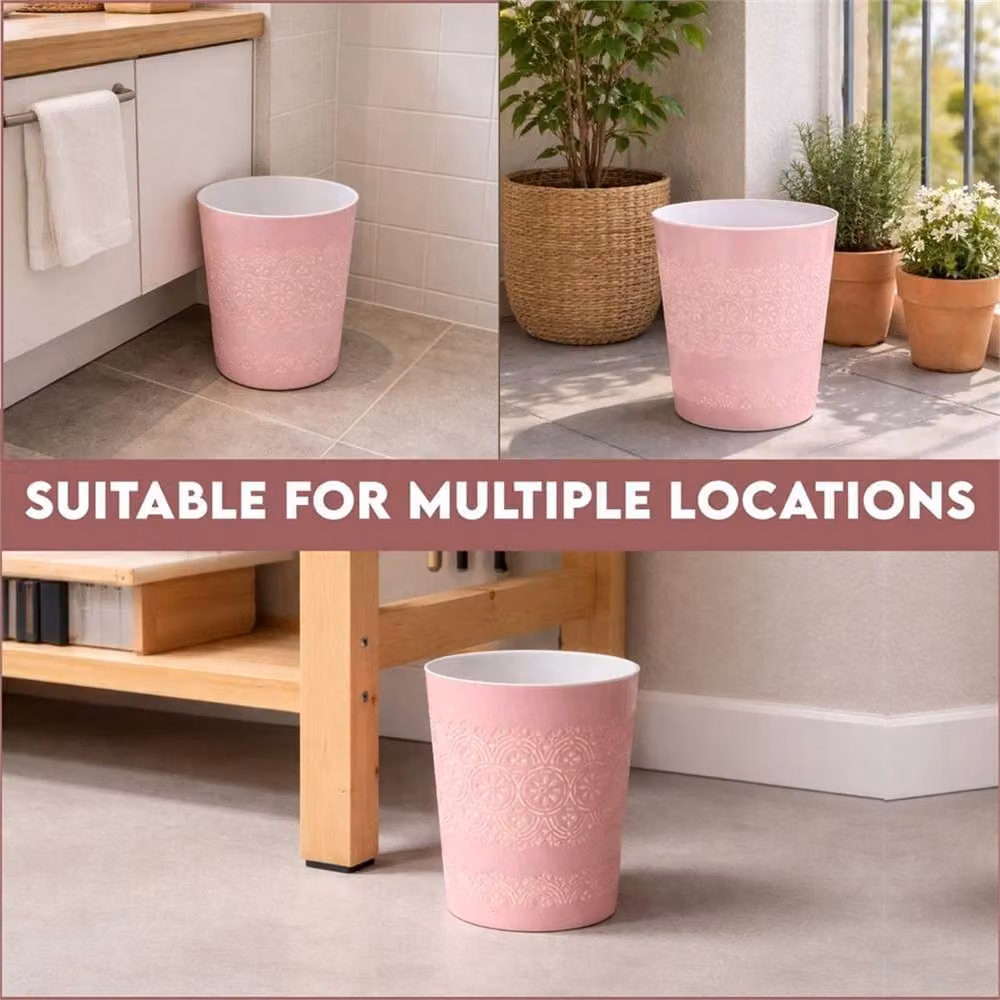 PAWNORA 9L Plastic Waste and Paper Bin in Pink – 4