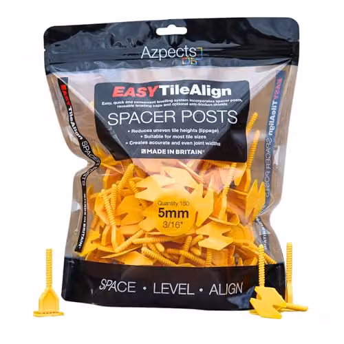 Azpects EASYTileAlign Yellow Tile Leveling Spacer Posts, 5mm, Pack of 150 – 1