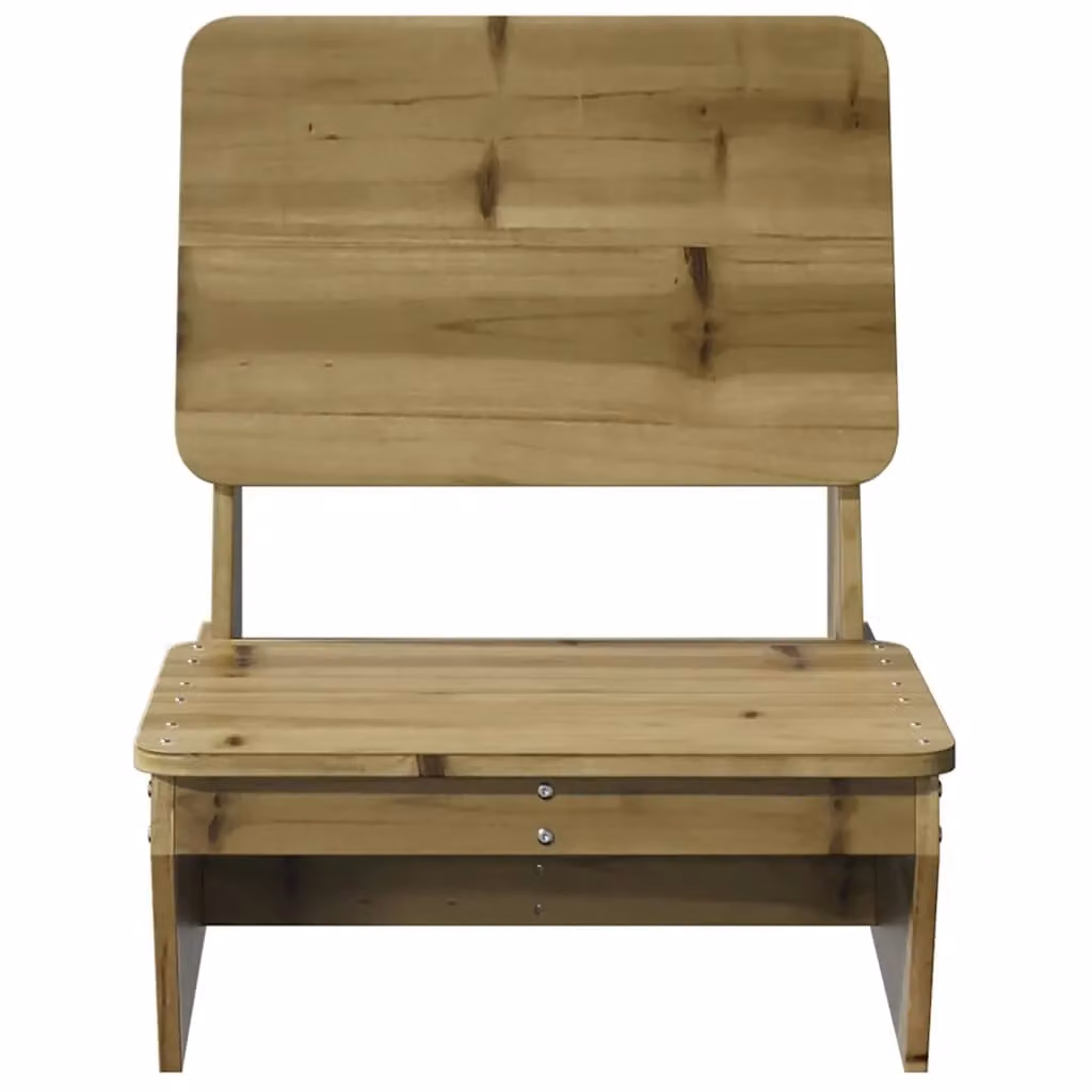 Berkfield Home Rustic Brown Impregnated Pine Wood Garden Chair W: 60 cm, D: 64 cm, H: 70.5 cm – 3