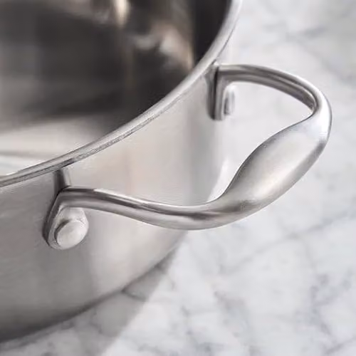 Cooks Professional Tri-Ply Saute Pan with Glass Lid and Helper Handle in Silver, 24cm – 4
