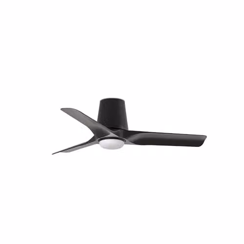 Faro Hey Tube Small 3 Blade Ceiling Fan in Matt Black with Integrated Light