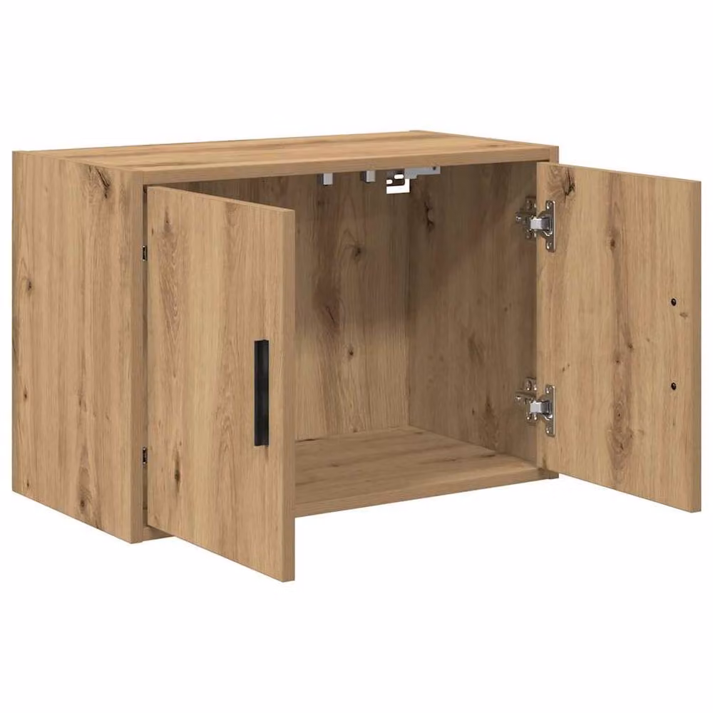 Berkfield Home Wall Mounted Garage and Workshop Cabinets, 2 Piece Set in Artisan Oak Brown Engineered Wood – 3